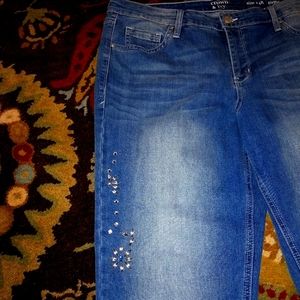 Crown & Ivy Girlfriend Jeans (Jeweled Gem)